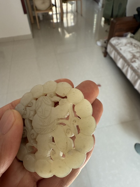 古玩玉器和田玉雕“童子佩”真品鑒賞圖