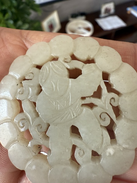 古玩玉器和田玉雕“童子佩”真品鑒賞圖