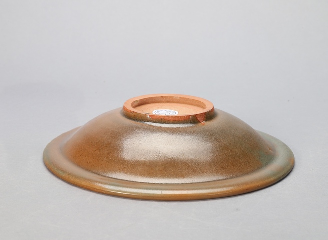 古玩陶瓷黃釉刻花雙魚盤真品鑒賞圖