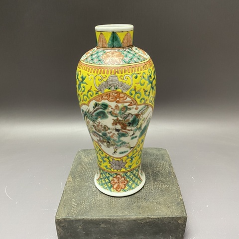 古玩陶瓷刀馬人雞腿瓶真品鑒賞圖