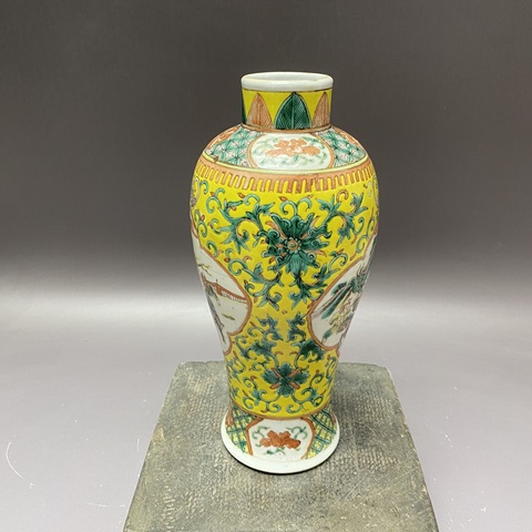 古玩陶瓷刀馬人雞腿瓶真品鑒賞圖