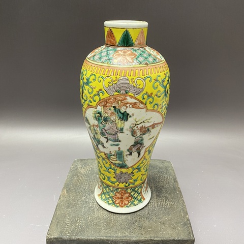 古玩陶瓷刀馬人雞腿瓶真品鑒賞圖