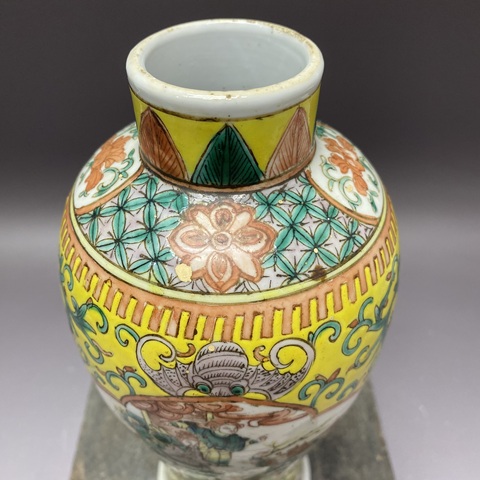 古玩陶瓷刀馬人雞腿瓶真品鑒賞圖