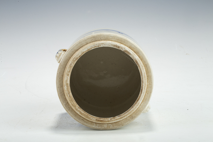 古玩陶瓷民國·青花山水紋蓋盅真品鑒賞圖