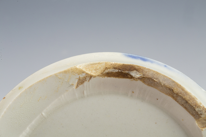 古玩陶瓷民國·青花山水紋蓋盅真品鑒賞圖