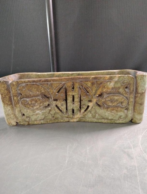 古玩玉器地方料玉枕真品鑒賞圖