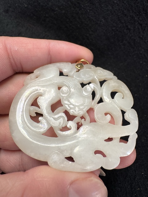 古玩玉器和田玉雕“螭龍佩”真品鑒賞圖