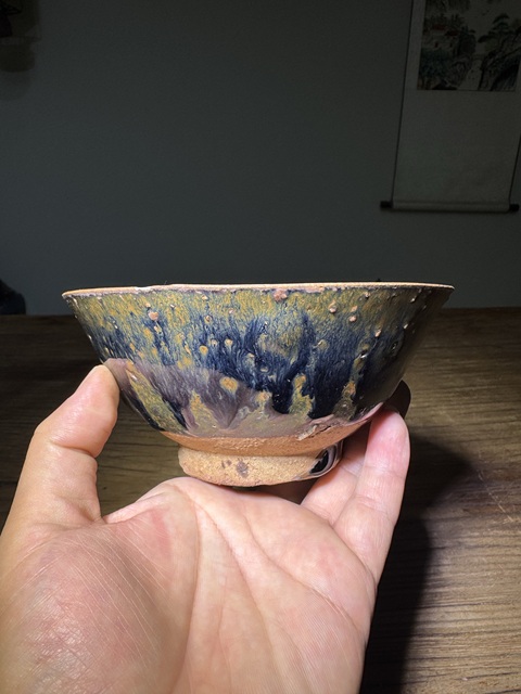 古玩陶瓷清代， 磁州窯、茶盞拍賣，當(dāng)前價(jià)格98元