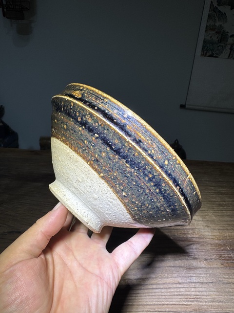 古玩陶瓷金元，磁州窯、鐵銹斑大碗拍賣(mài)，當(dāng)前價(jià)格288元