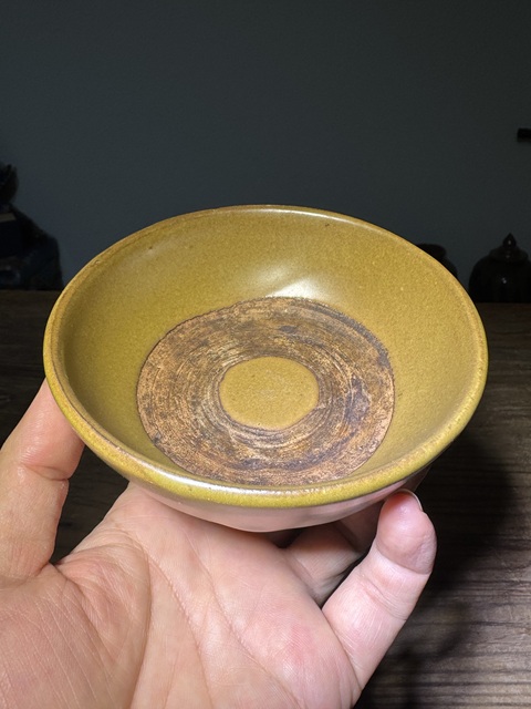 古玩陶瓷清代，磁州窯茶盞拍賣，當前價格388元