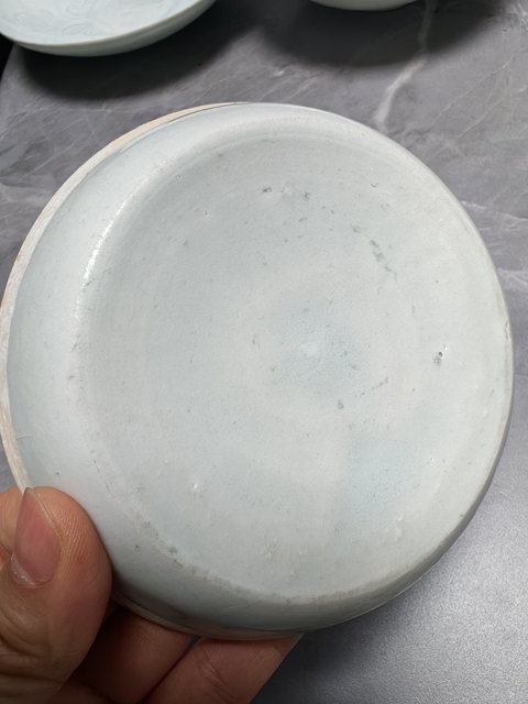 古玩陶瓷青白釉劃花洗真品鑒賞圖