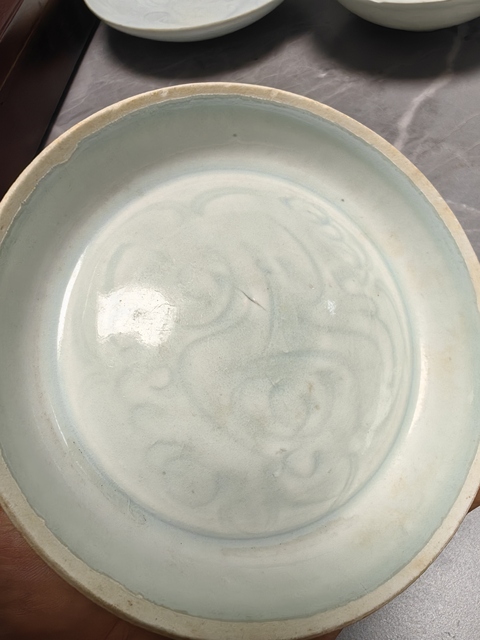 古玩陶瓷青白釉劃花洗真品鑒賞圖