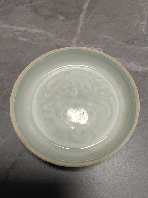 古玩陶瓷青白釉劃花洗真品鑒賞圖