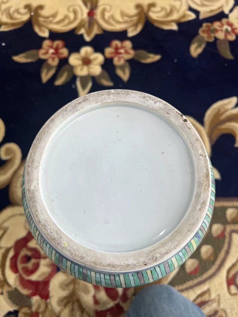 古玩陶瓷五彩花鳥紋棒槌瓶真品鑒賞圖