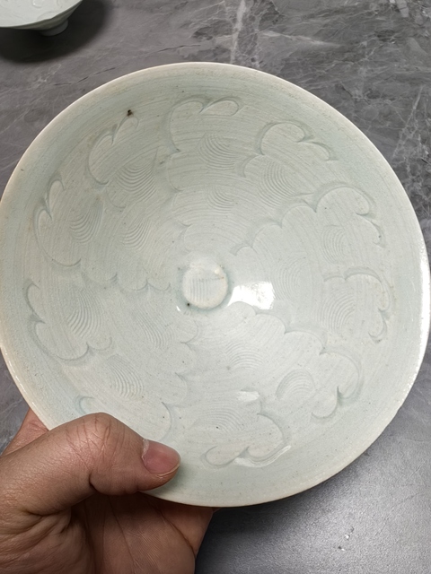 古玩陶瓷青白釉劃花碗真品鑒賞圖