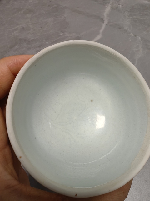 古玩陶瓷青白釉高足碗真品鑒賞圖