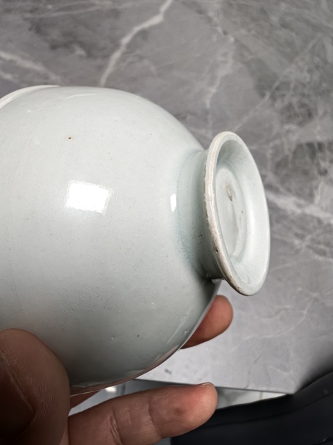 古玩陶瓷青白釉高足碗真品鑒賞圖