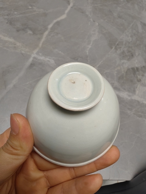 古玩陶瓷青白釉高足碗真品鑒賞圖