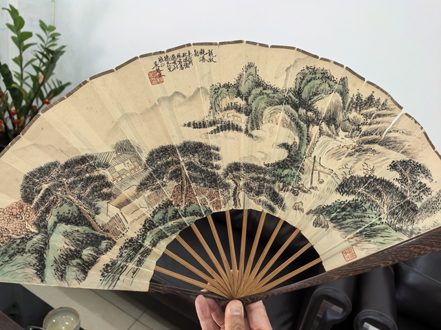 古玩字畫龍湫觀瀑圖真品鑒賞圖