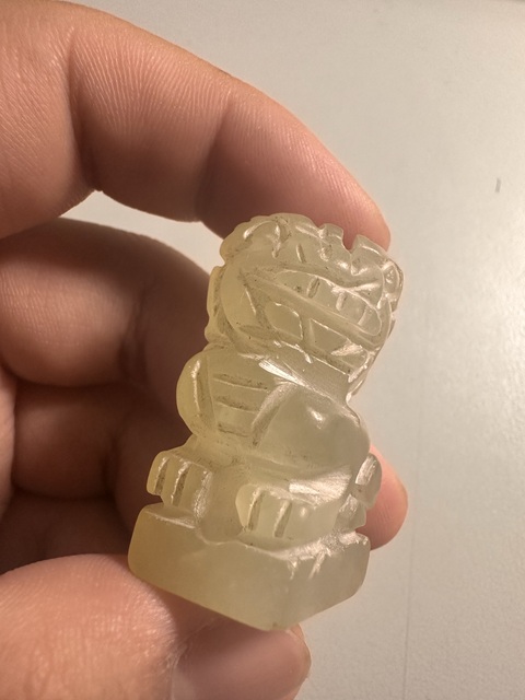 古玩玉器地方料獅子印坯真品鑒賞圖