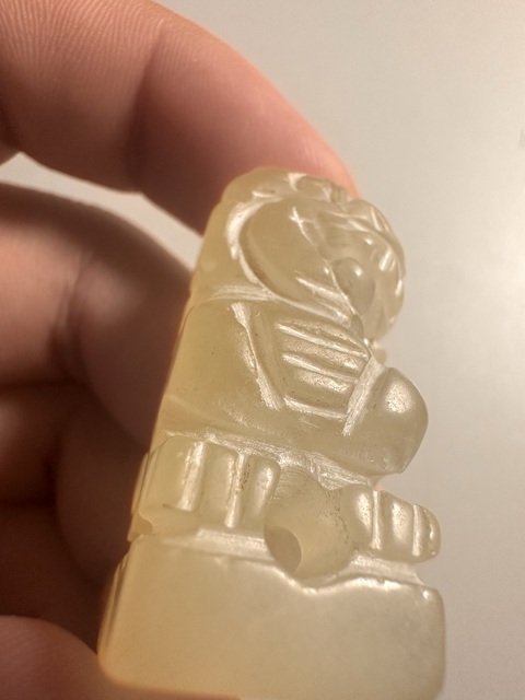 古玩玉器地方料獅子印坯真品鑒賞圖