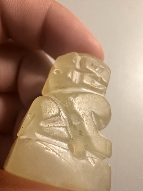 古玩玉器地方料獅子印坯真品鑒賞圖