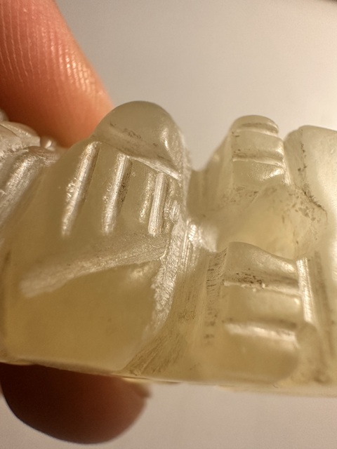 古玩玉器地方料獅子印坯真品鑒賞圖