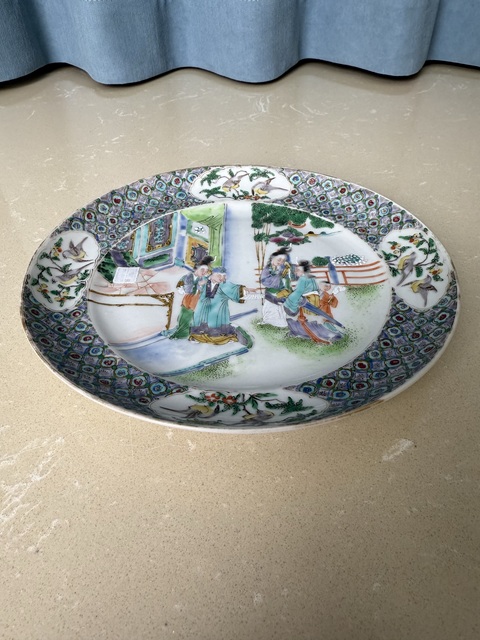 古玩陶瓷清咸豐 極品五彩西廂記人物故事紋盤拍賣,當前價格2500元