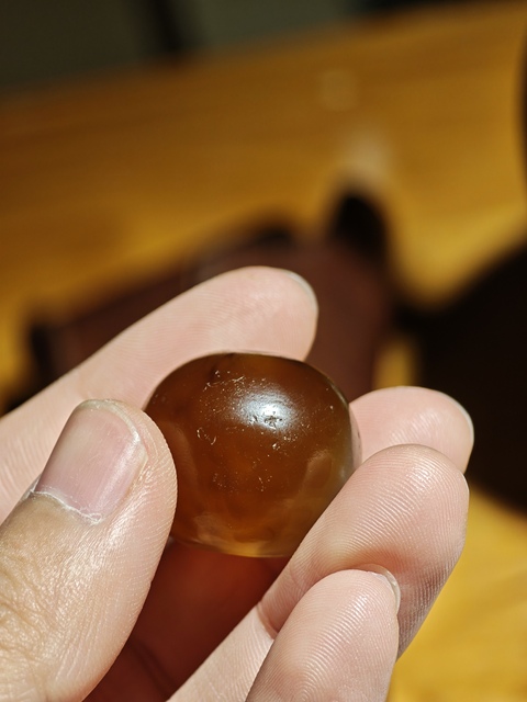 古玩玉器老瑪瑙珠真品鑒賞圖