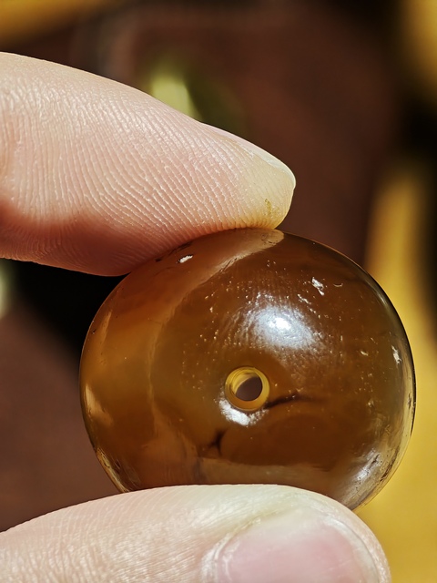 古玩玉器老瑪瑙珠真品鑒賞圖