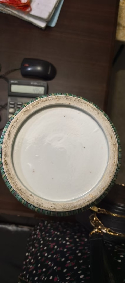 古玩陶瓷五彩花鳥紋棒槌瓶真品鑒賞圖