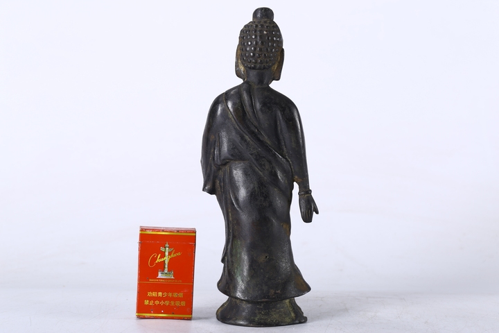 古玩銅器銅菩薩像真品鑒賞圖