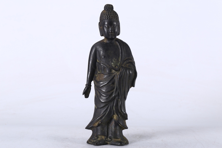 古玩銅器銅菩薩像真品鑒賞圖