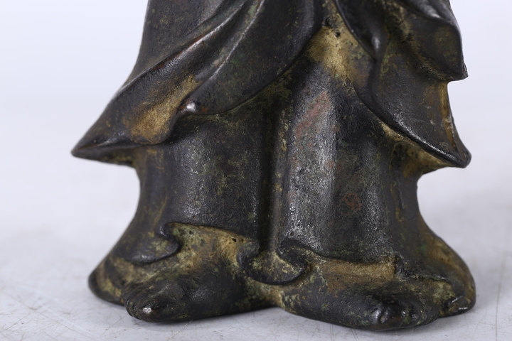 古玩銅器銅菩薩像真品鑒賞圖