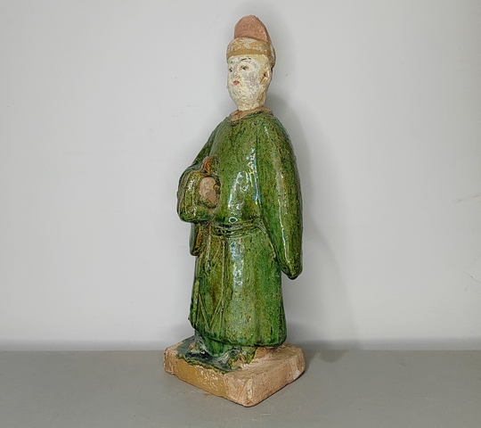 古玩陶瓷明代三彩人物俑拍賣，當(dāng)前價格342元