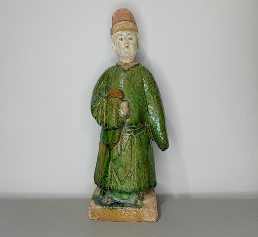 古玩陶瓷明代三彩人物俑拍賣，當(dāng)前價格342元