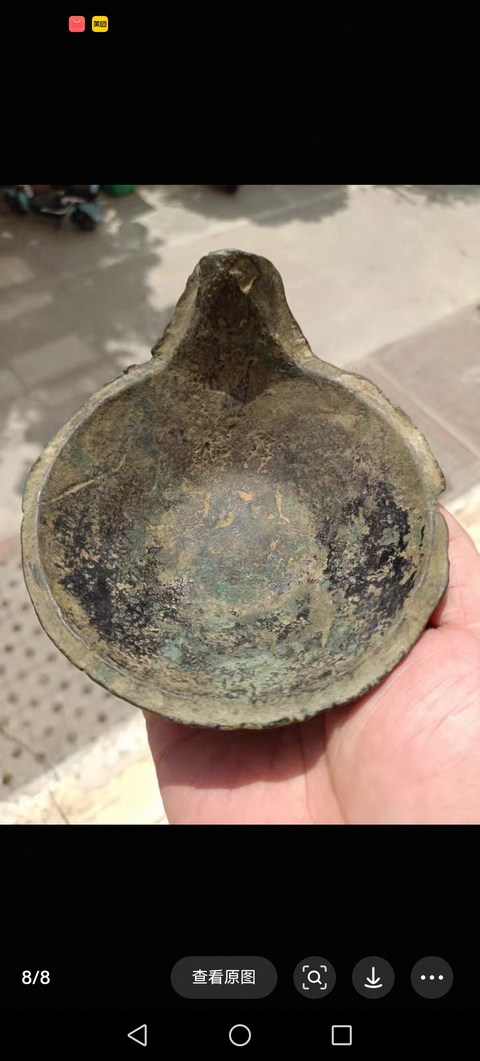 古玩銅器油燈盞真品鑒賞圖