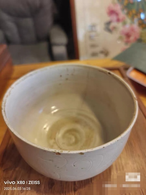 古玩陶瓷定窯白瓷刻花缽式碗真品鑒賞圖