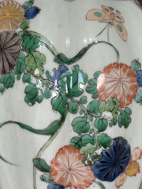 古玩陶瓷清康熙 五彩花鳥紋蓋罐真品鑒賞圖