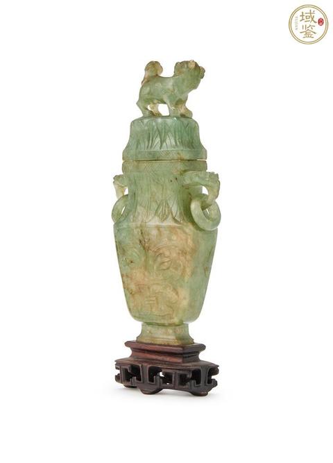 古玩玉器翡翠花插真品鑒賞圖