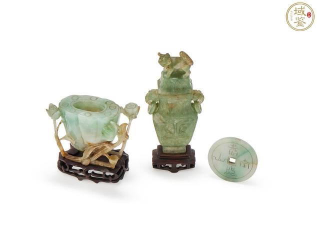 古玩玉器翡翠花插真品鑒賞圖