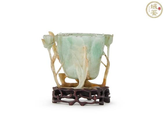 古玩玉器翡翠花插真品鑒賞圖