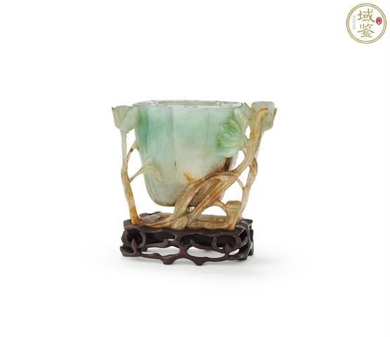 古玩玉器翡翠花插真品鑒賞圖