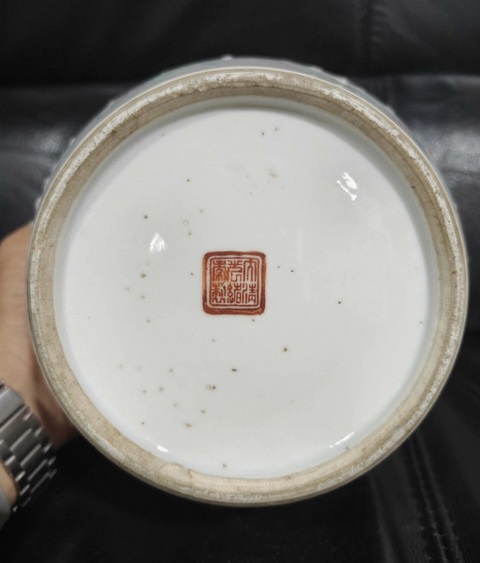 古玩陶瓷清光緒 粉彩人物紋糖缸真品鑒賞圖