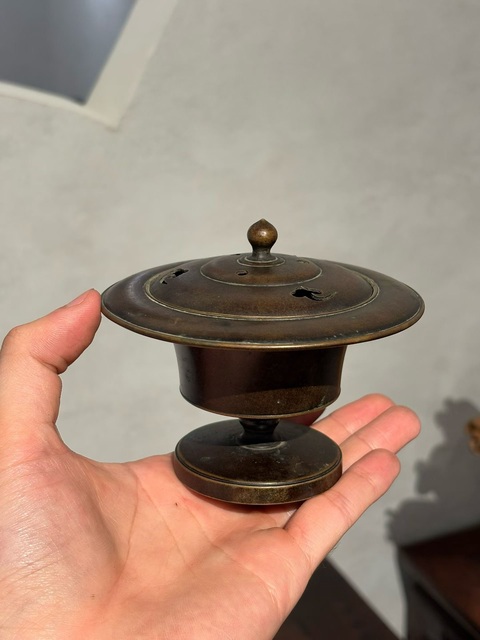 古玩銅器香熏真品鑒賞圖