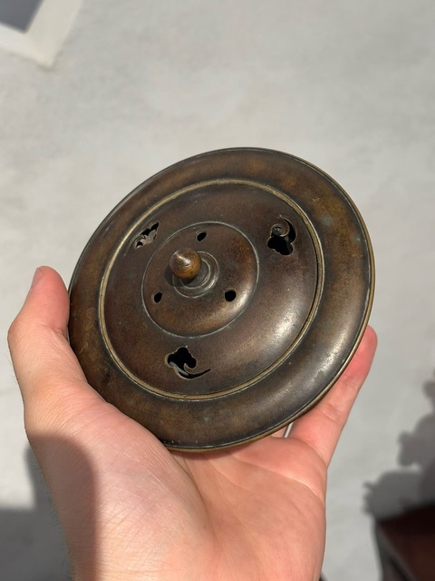 古玩銅器香熏真品鑒賞圖