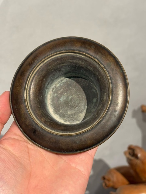 古玩銅器香熏真品鑒賞圖