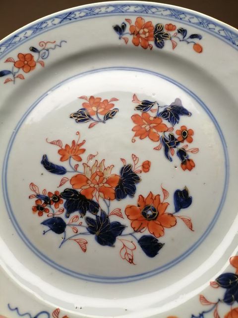 古玩陶瓷青花礬紅盤真品鑒賞圖