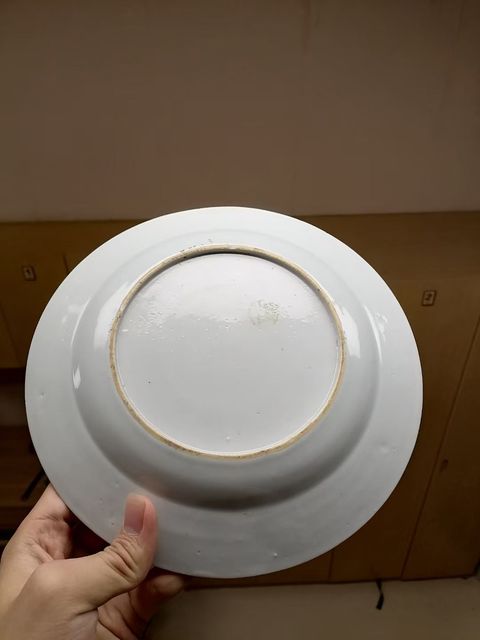 古玩陶瓷青花礬紅盤真品鑒賞圖