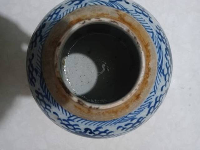 古玩陶瓷青花貓眼罐真品鑒賞圖